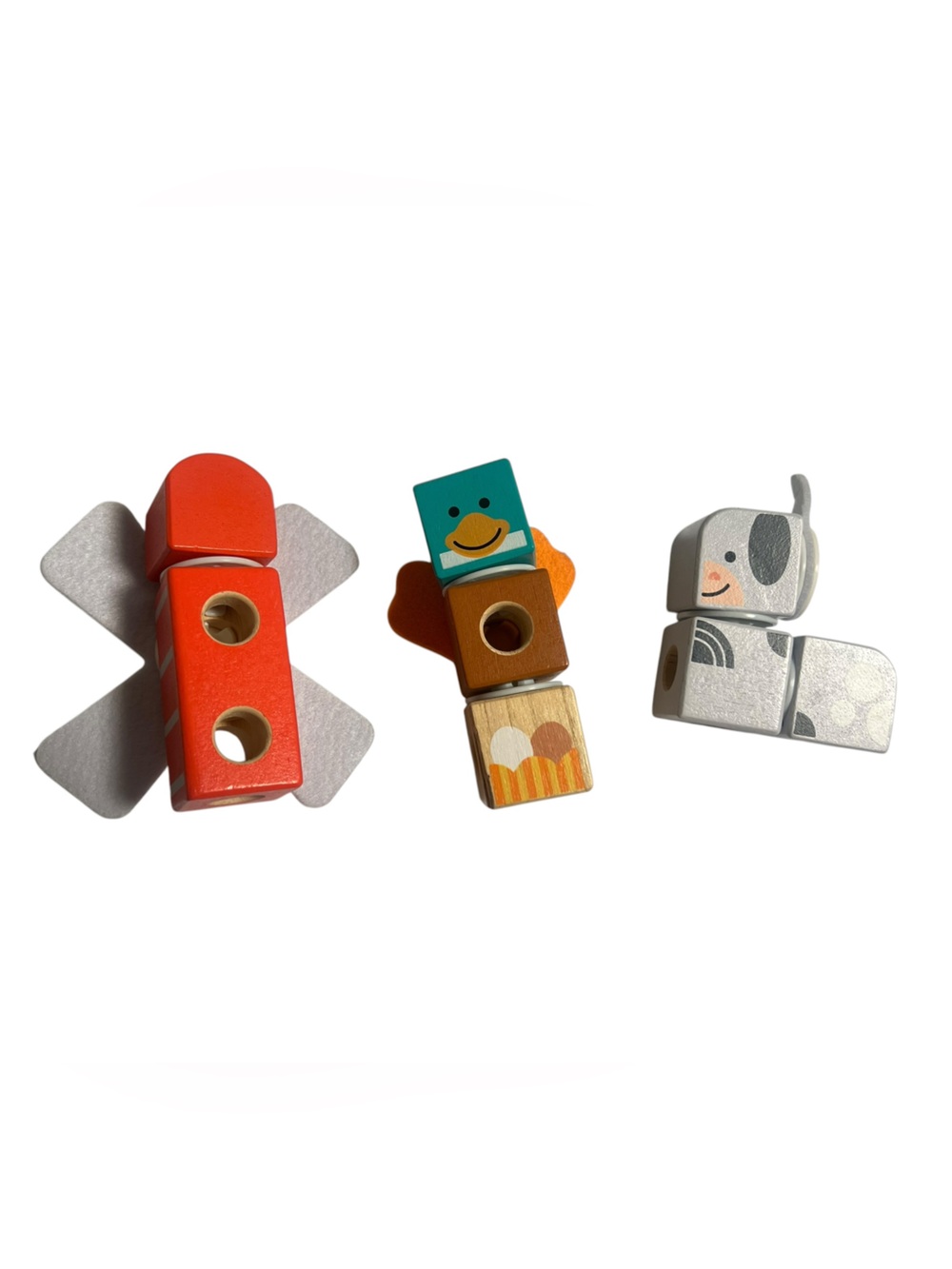 Melissa & Doug Blockables Wooden Farm Animal Snap Blocks